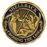 U.S. Navy Shellback Challenge Coin Eagle Crest