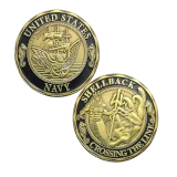 U.S. Navy Challenge Coin Shellback Crossing The Line Sailor Coins